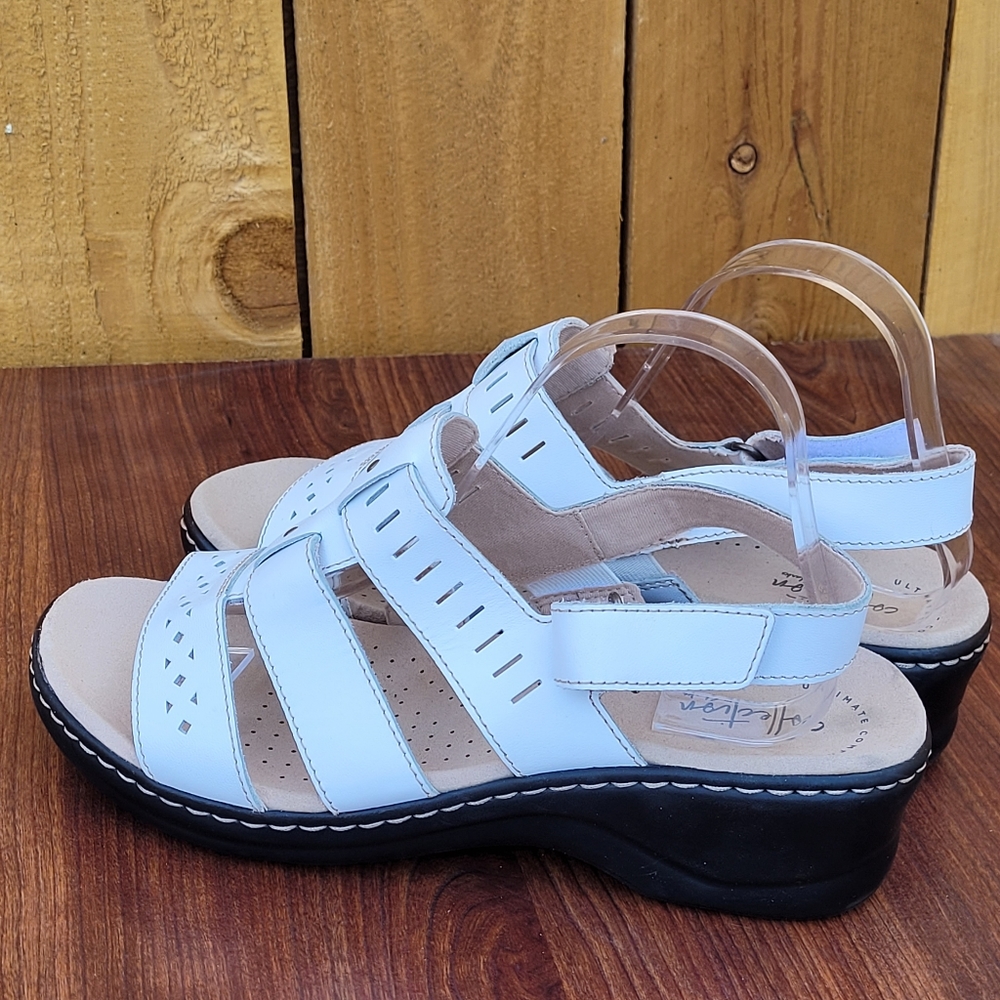NWOT Clarks Collection Lexi Qwin Slingback Comfort Sandals Sz 9.5 X-WIDE